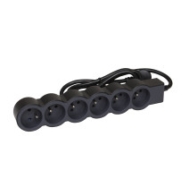 Rallonge multiprise extra-plate équipée de 6 prises 2P+T 16A