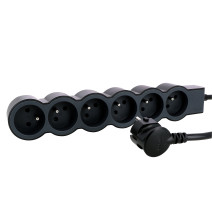 Rallonge multiprise extra-plate équipée de 6 prises 2P+T 16A