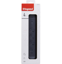 Rallonge multiprise avec bloc rotatif de 4 prises 2P+T Surface