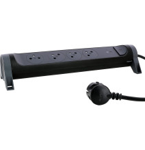 Rallonge multiprise avec bloc rotatif de 4 prises 2P+T Surface