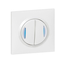 Plaque de finition carrée dooxie 1 poste blanc - Legrand -
