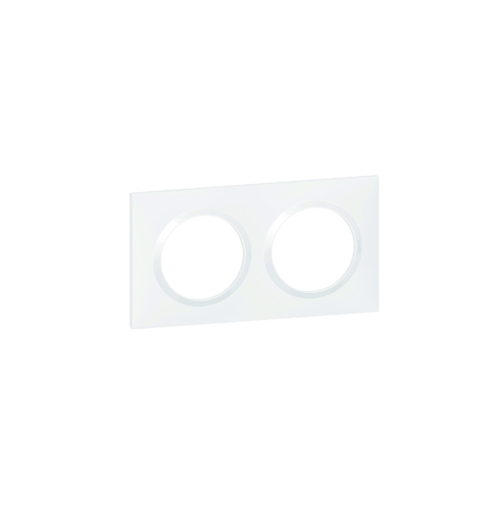 Plaque de finition carrée dooxie 2 postes blanc - Legrand -
