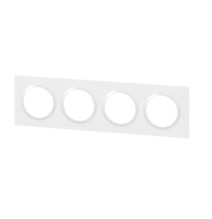 Plaque de finition carrée dooxie 4 postes blanc - Legrand -