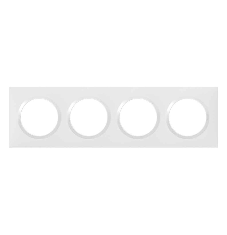 Plaque de finition carrée dooxie 4 postes blanc - Legrand -