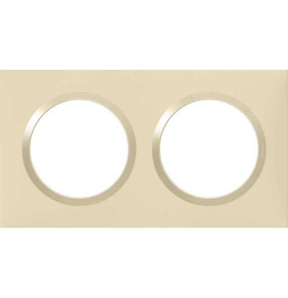 Plaque de finition carrée dooxie 2 postes dune - Legrand -