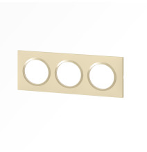 Plaque de finition carrée dooxie 3 postes dune - Legrand -