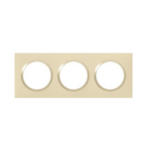 Plaque de finition carrée dooxie 3 postes dune - Legrand -