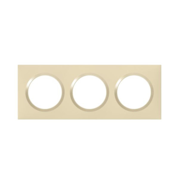 Plaque de finition carrée dooxie 3 postes dune - Legrand -