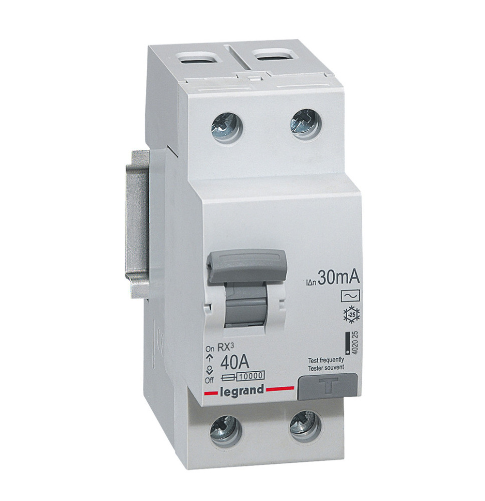 Disjoncteur différentiel RX³ 2P 40A AC 30mA - 402025 Disjoncteur différentiel RX³ 2P 40A AC 30mA - 402025