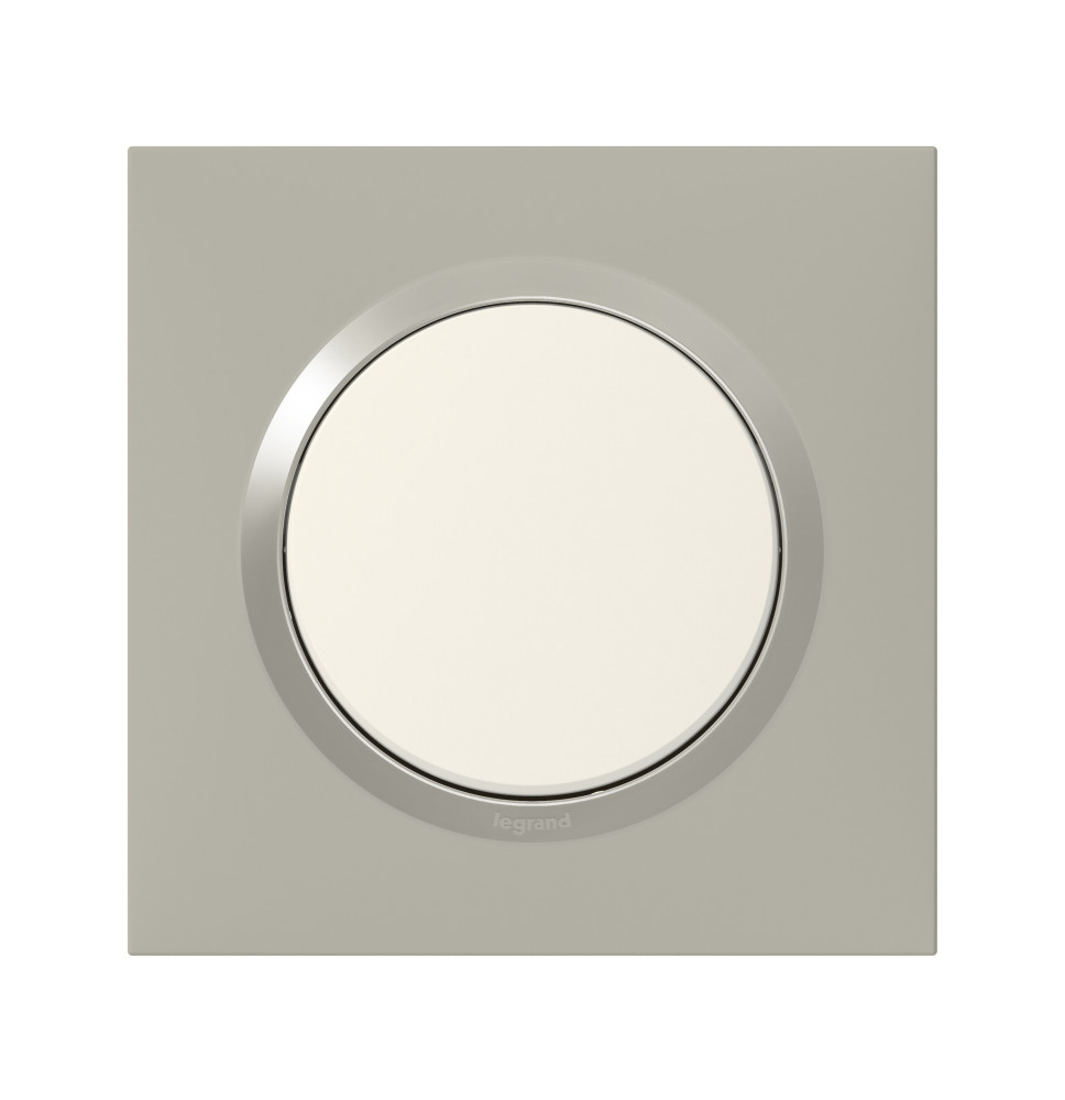 Plaque de finition carrée dooxie 1 poste plume - Legrand -