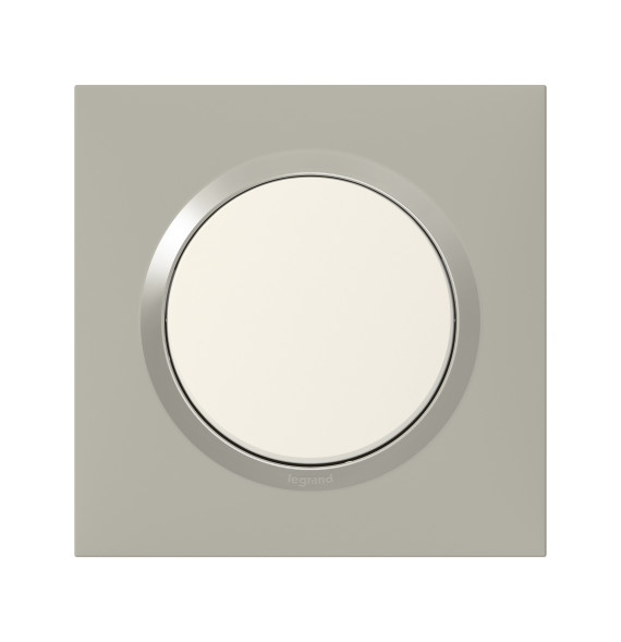 Plaque de finition carrée dooxie 1 poste plume - Legrand -