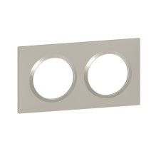 Plaque de finition carrée dooxie 2 postes finition plume -