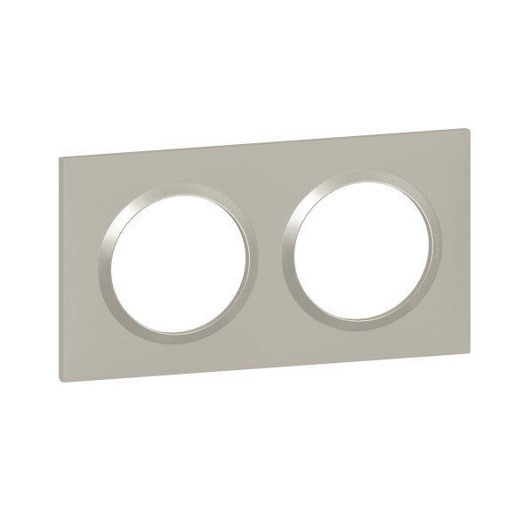 Plaque de finition carrée dooxie 2 postes finition plume -