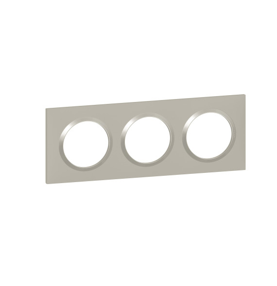 Plaque de finition carrée dooxie 3 postes plume - Legrand -