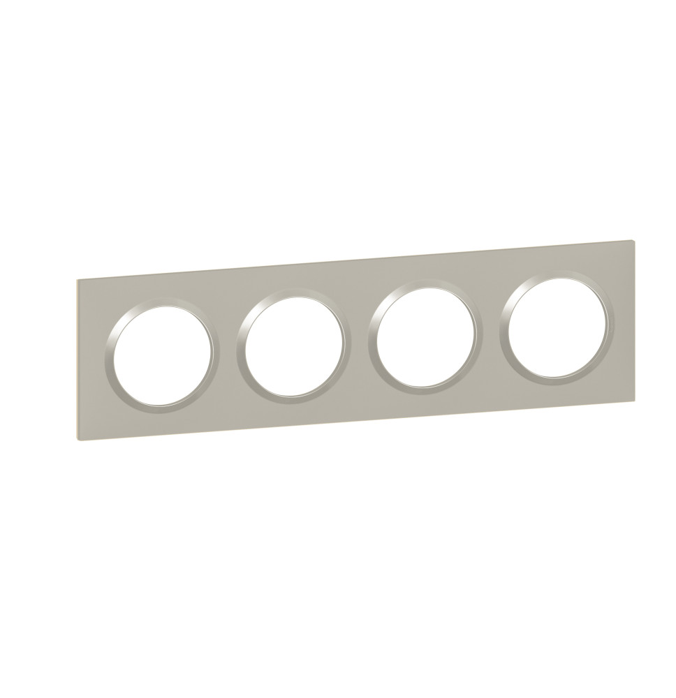 Plaque de finition carrée dooxie 4 postes plume - Legrand -