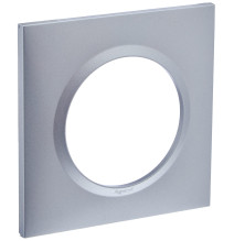 Plaque de finition carrée dooxie 1 poste effet aluminium -