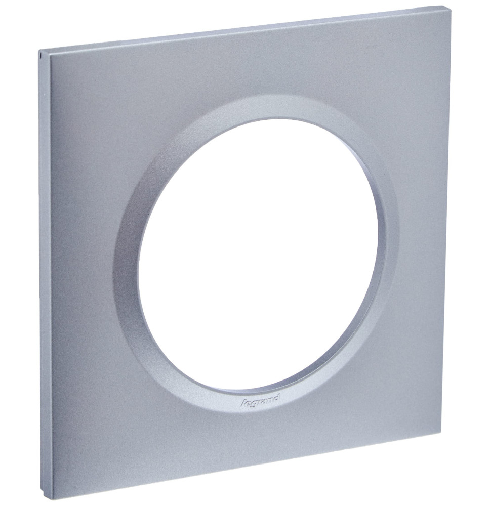 Plaque de finition carrée dooxie 1 poste effet aluminium -