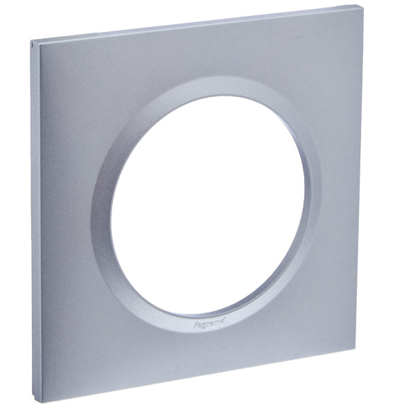 Plaque de finition carrée dooxie 1 poste effet aluminium -