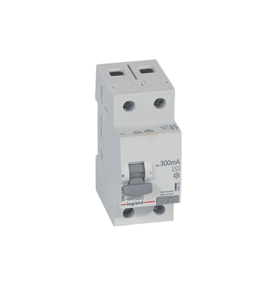 Disjoncteur différentiel RX³ 2P 40A AC 300mA - 402033 Disjoncteur différentiel RX³ 2P 40A AC 300mA - 402033