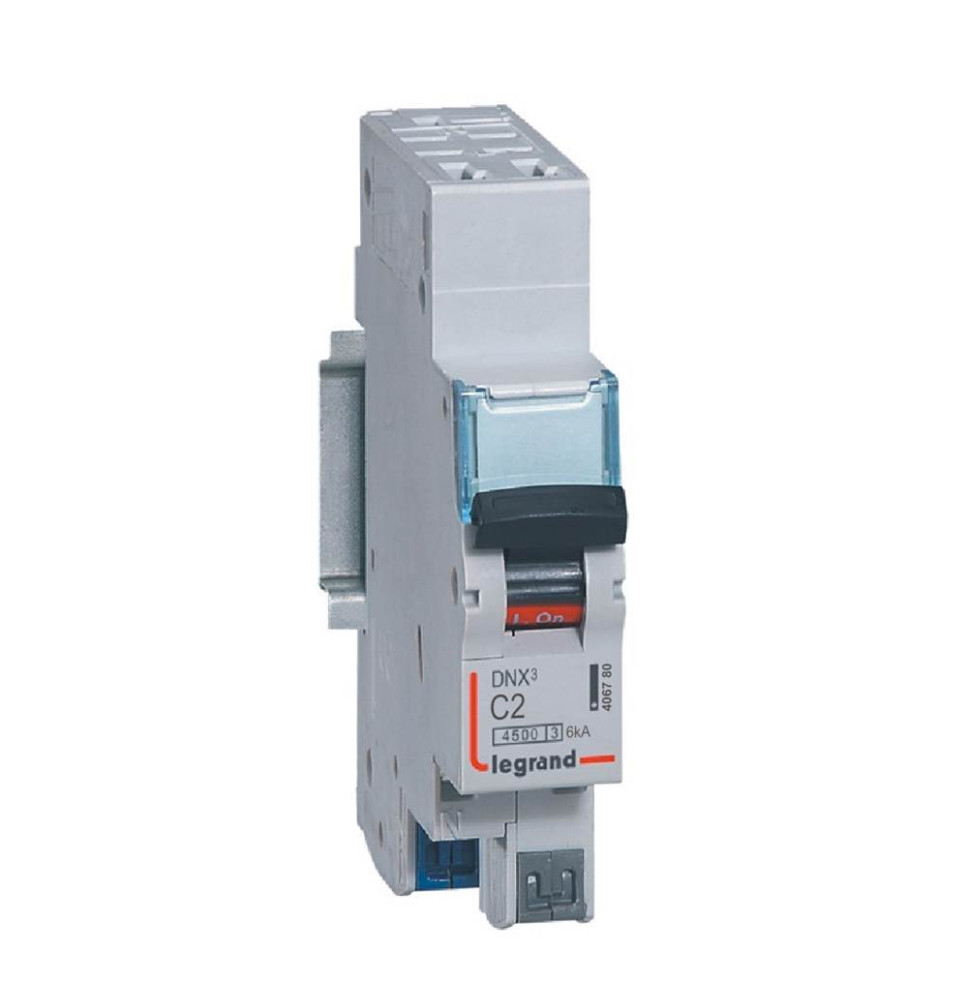 Disjoncteur Phase+Neutre DNX³4500 6kA arrivée et sortie borne Disjoncteur Phase+Neutre DNX³4500 6kA arrivée et sortie borne