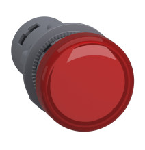 Voyant lumineux plastique - rouge Ø 22 mm avec LED intégrée 24