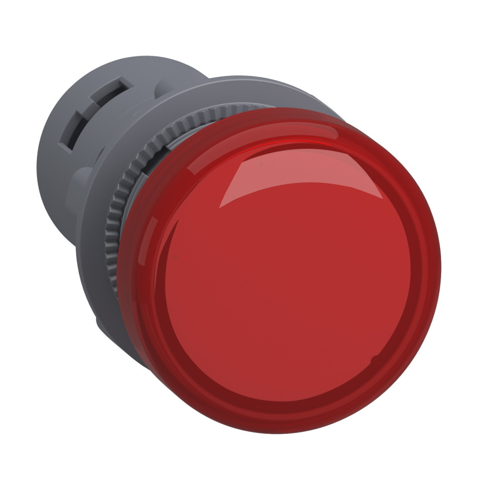 Voyant lumineux plastique - rouge Ø 22 mm avec LED intégrée 24