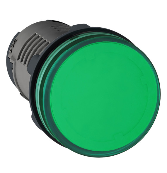Bouton poussoir lumineux Ø22 - vert - LED intégrée - 220 V CA -
