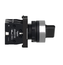 Complete selector switch Easy Harmony XA2 plastic black 22mm 2