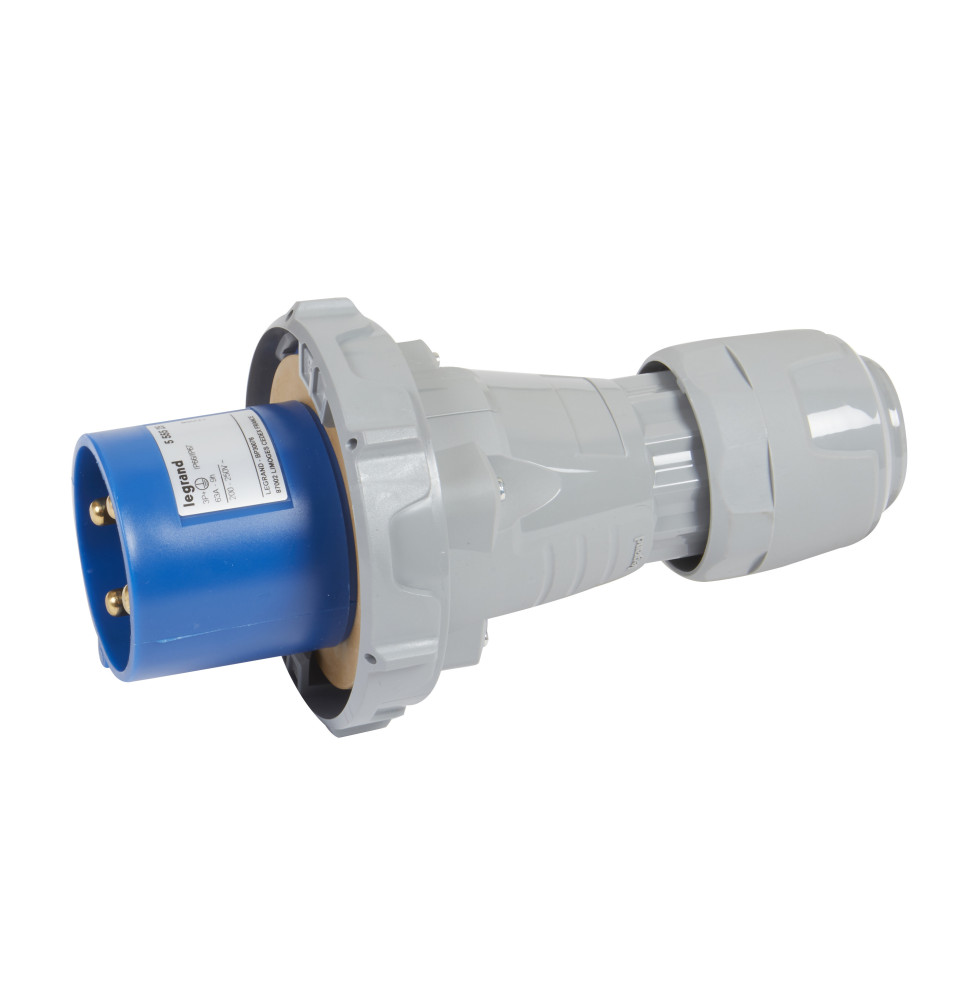 Fiche droite 63A 3P+T 200/250 V~ IP66/67/69 - 555525 Fiche droite 63A 3P+T 200/250 V~ IP66/67/69 - 555525