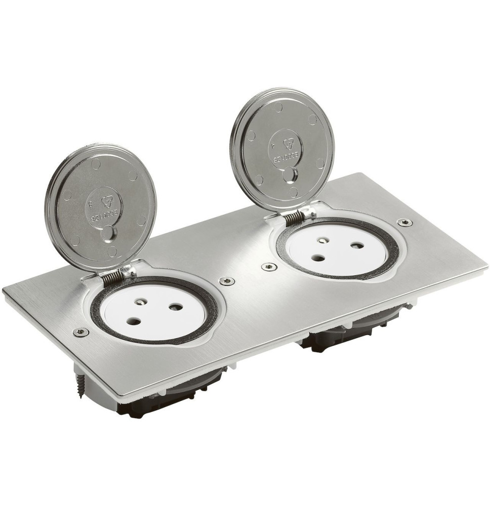 Prise de sol et plan de travail double 2P+T Surface 16A 250V