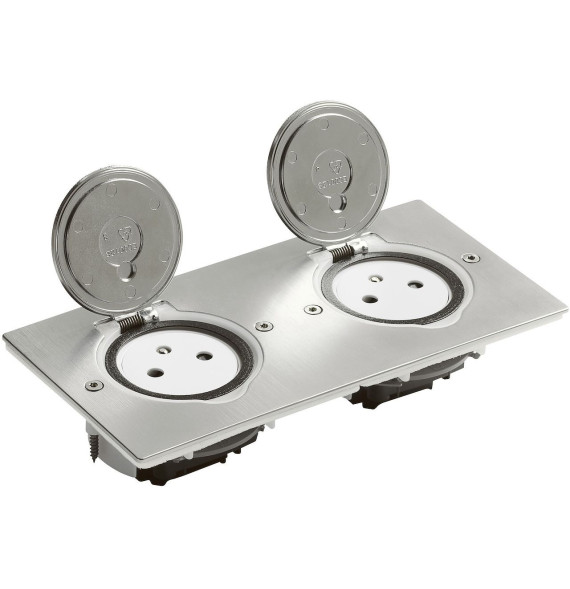 Prise de sol et plan de travail double 2P+T Surface 16A 250V