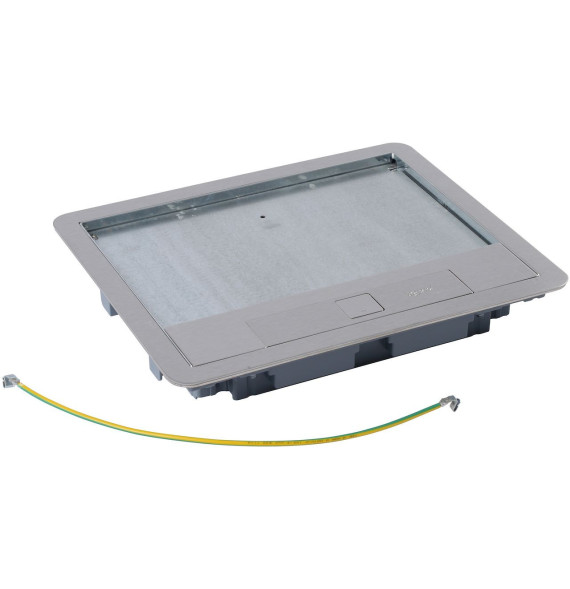 Couvercle métal revêtement inox pour boîte de sol version