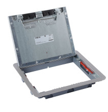 Couvercle métal revêtement inox pour boîte de sol version