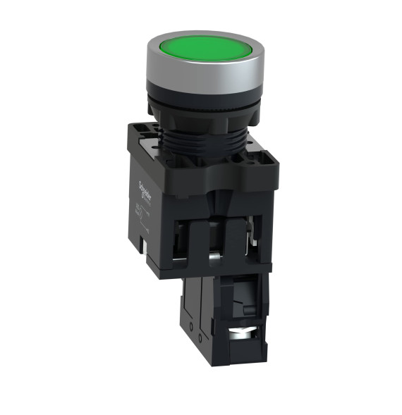 Bouton-poussoir lumineux complet, Easy Harmony XA2 - vert - 22