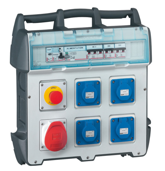 Coffret de chantier P17 IP44 IK09 40A - 400V - 4 prises