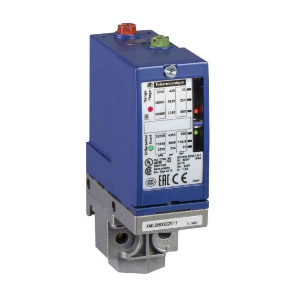 Pressostat XMLB 20 bar écart réglable 2 seuils 1 OF - Schneider