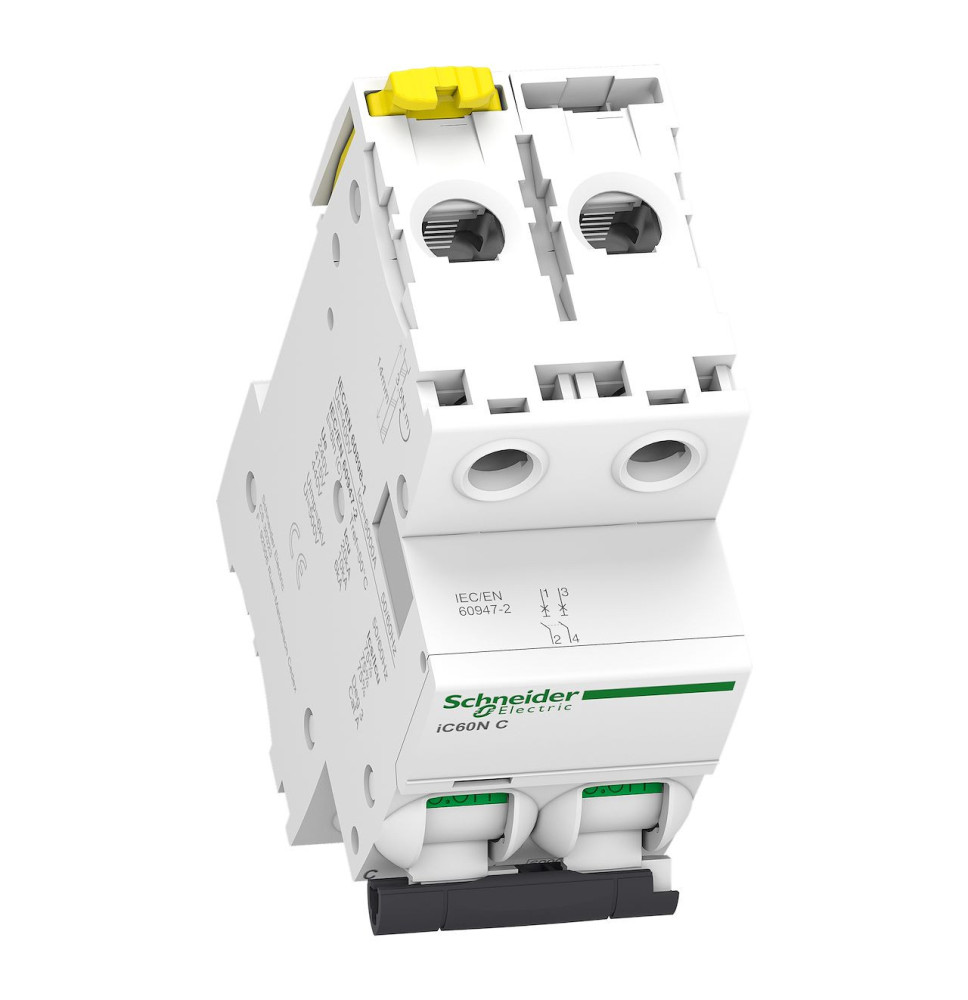Acti9 iC60N - Disjoncteur - 2P - 10A - Courbe C - 400Vca - 6000A/10kA - SCHNEIDER ELECTRIC - A9F77210