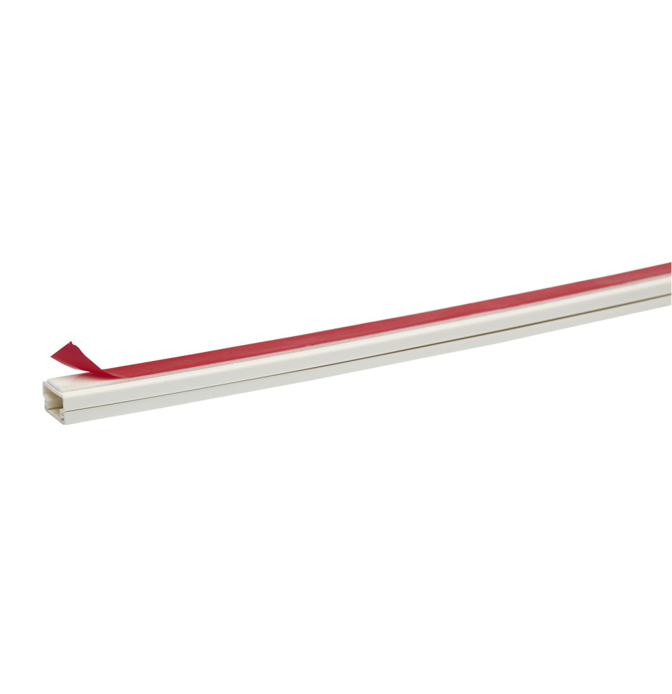 Mini-goulotte self-adhésif - 16x16mm - PVC - blanc - 2m Ultra