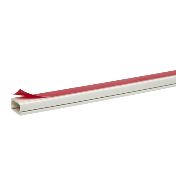 Mini-goulotte self-adhésif - 25x16mm - PVC - blanc - 2m Ultra