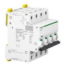 Disjoncteur modulaire miniature, 4P, 32 A, courbe C, 6000 A, 10