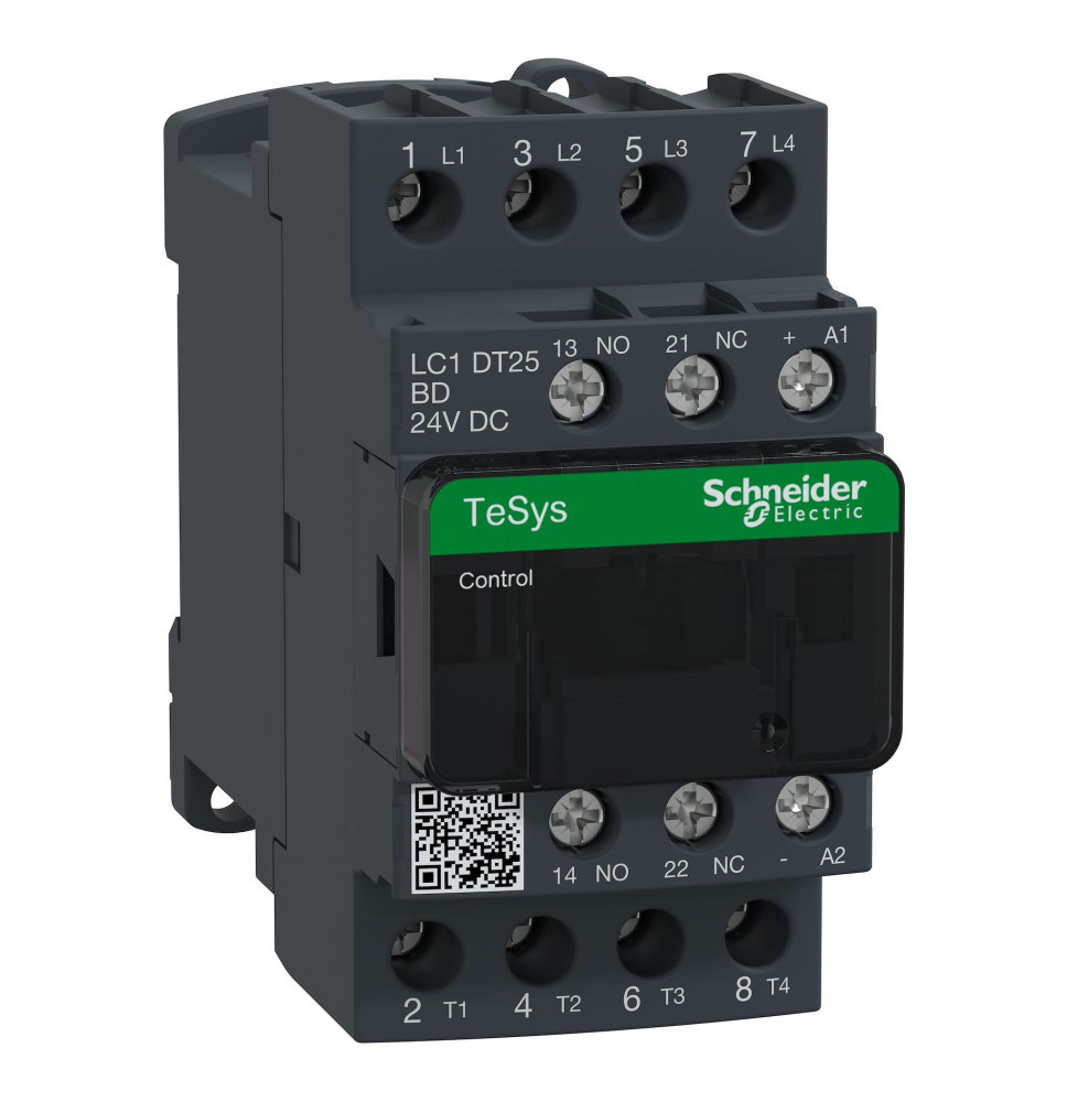 TeSys LC1D - contacteur - 4P - AC-1 440V - 25A - bobine 24Vcc -
