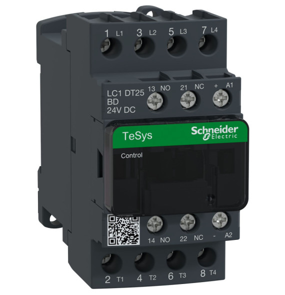 TeSys LC1D - contacteur - 4P - AC-1 440V - 25A - bobine 24Vcc -