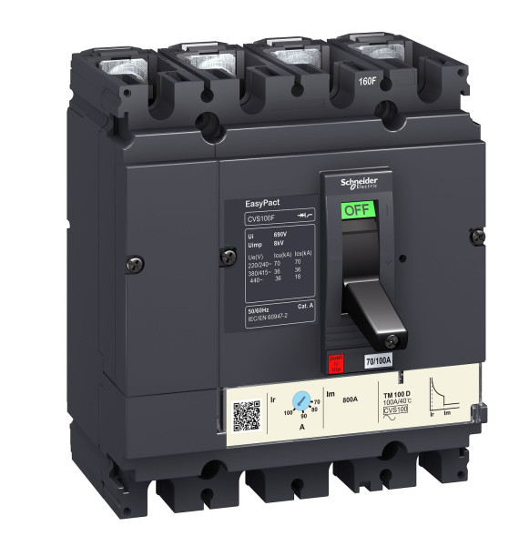 Disjoncteur Easypact CVS CVS160B TM160D - 4P/4d - Schneider