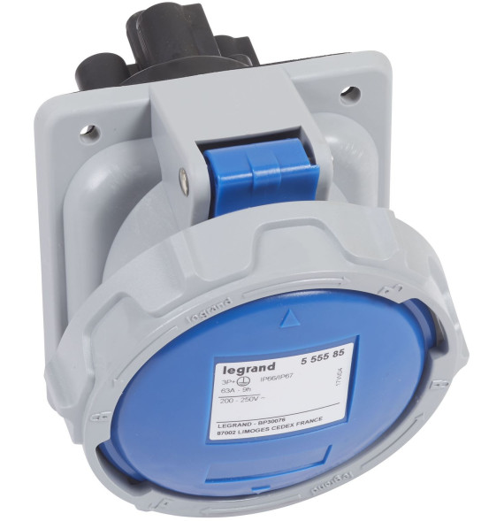 Prise à entraxes unifiés IP66/67 63A - 230V~ - 3P+T - P17