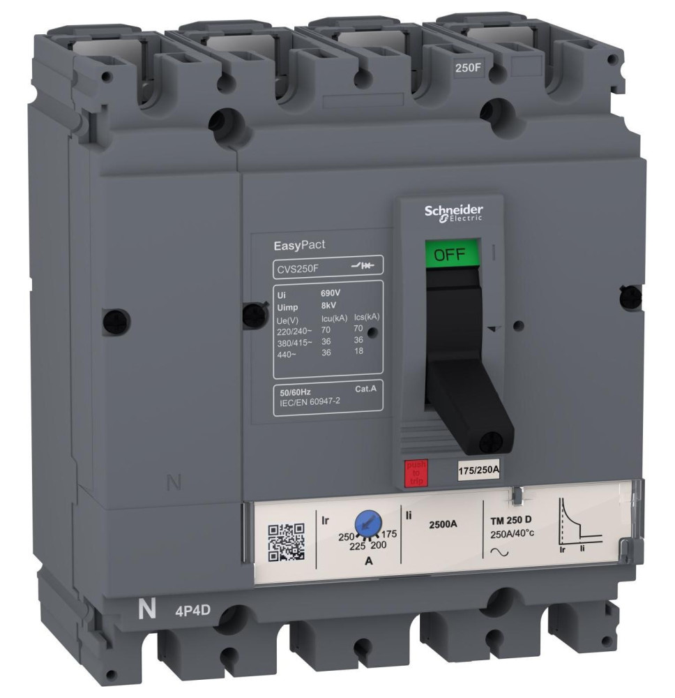 Disjoncteur Easypact CVS100F 36kA 415VAC - Schneider Electric -