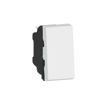 Interrupteur bouton poussoir ou Inverseur 6A 1 module Blanc