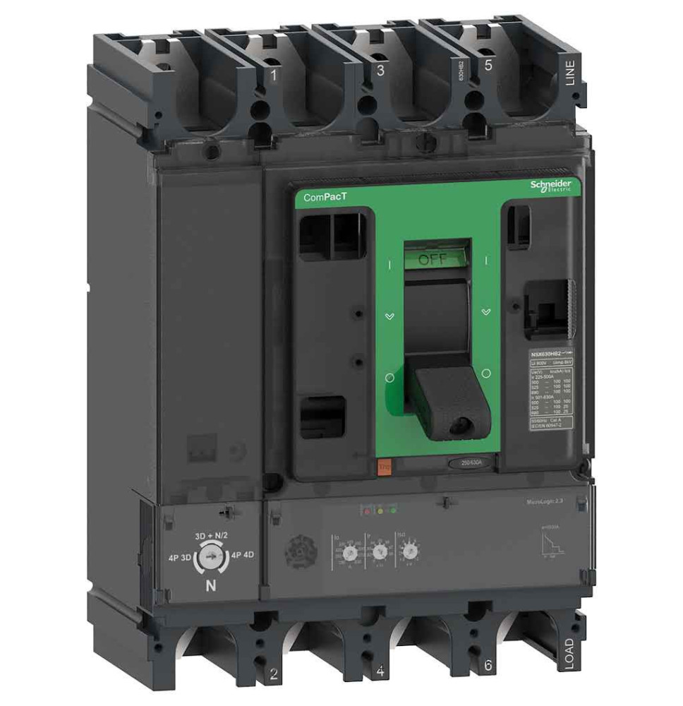 Disjoncteur ComPacT NSX400F - MicroLogic 2.3 400A - 4P4D - 36kA