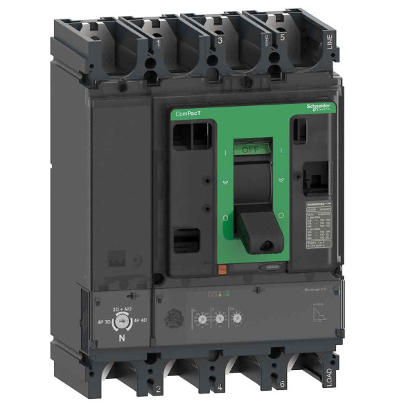 Disjoncteur ComPacT NSX400F - MicroLogic 2.3 400A - 4P4D - 36kA