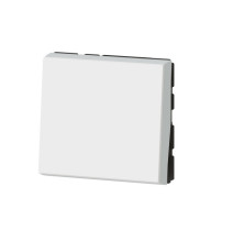 Interrupteur bouton poussoir ou Inverseur 6A 2 module Blanc