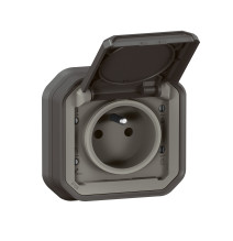 Prise de courant 2P+T étanche Plexo 16A 250V IP55 IK08 livrée